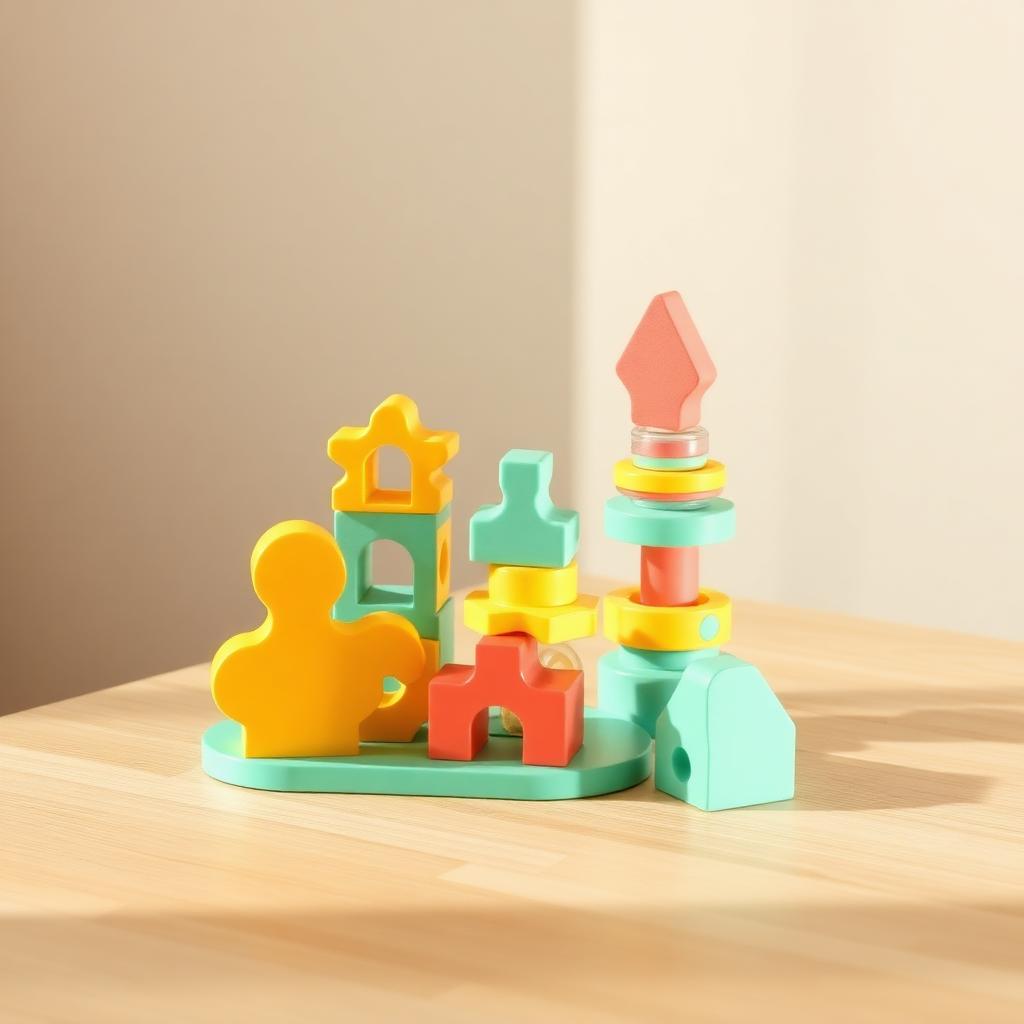 Puzzle e jogo de encaixe coloridos impressos em 3D