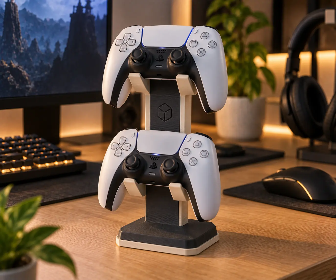 Suporte bicolor para dois comandos PlayStation 5